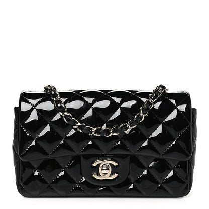 Chanel Patent Calfskin Quilted Mini Rectangular Flap Black 1 of 10