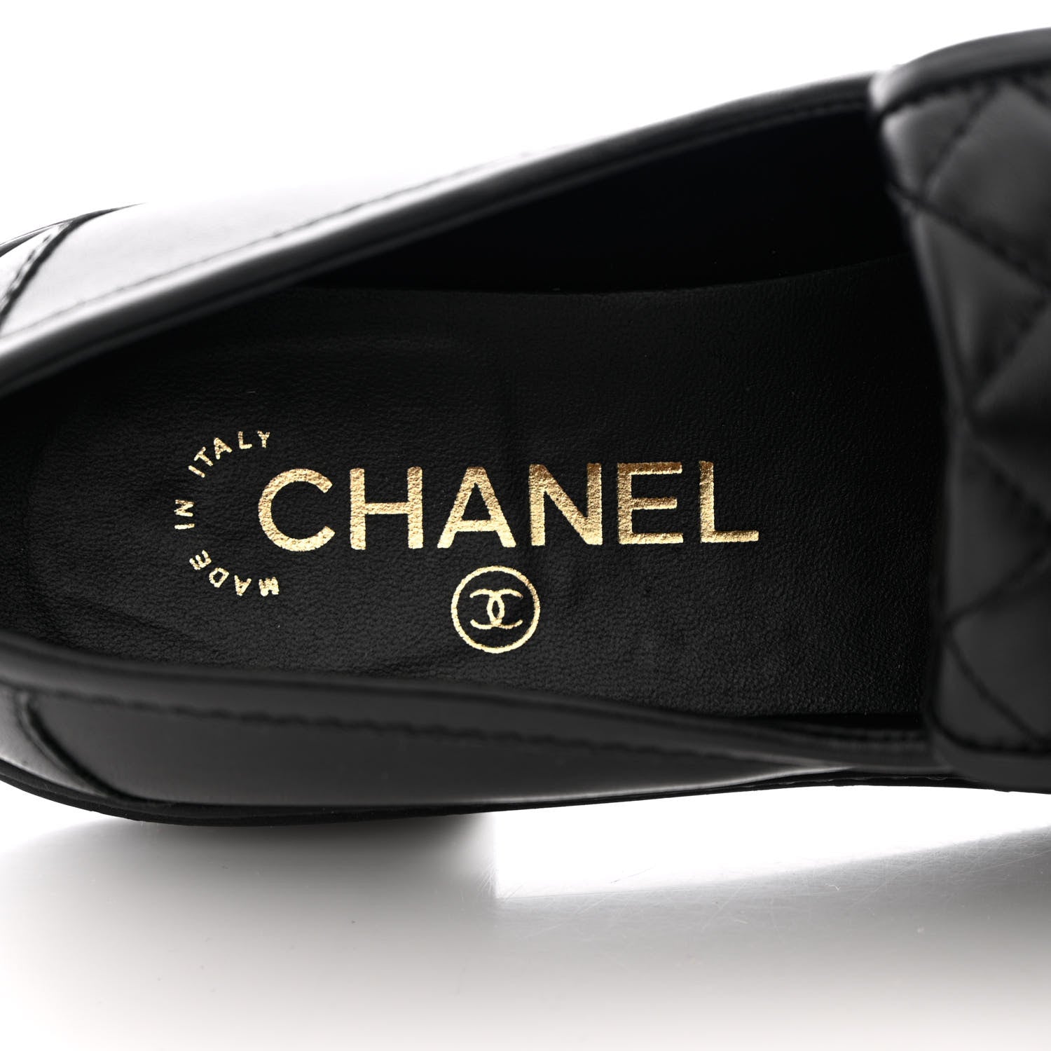 Chanel Lambskin Quilted CC Turnlock Loafers 38 Black 7 of 12