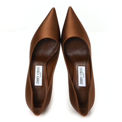Jimmy Choo Satin Love 85 Pumps 38 Bronze 2 of 9