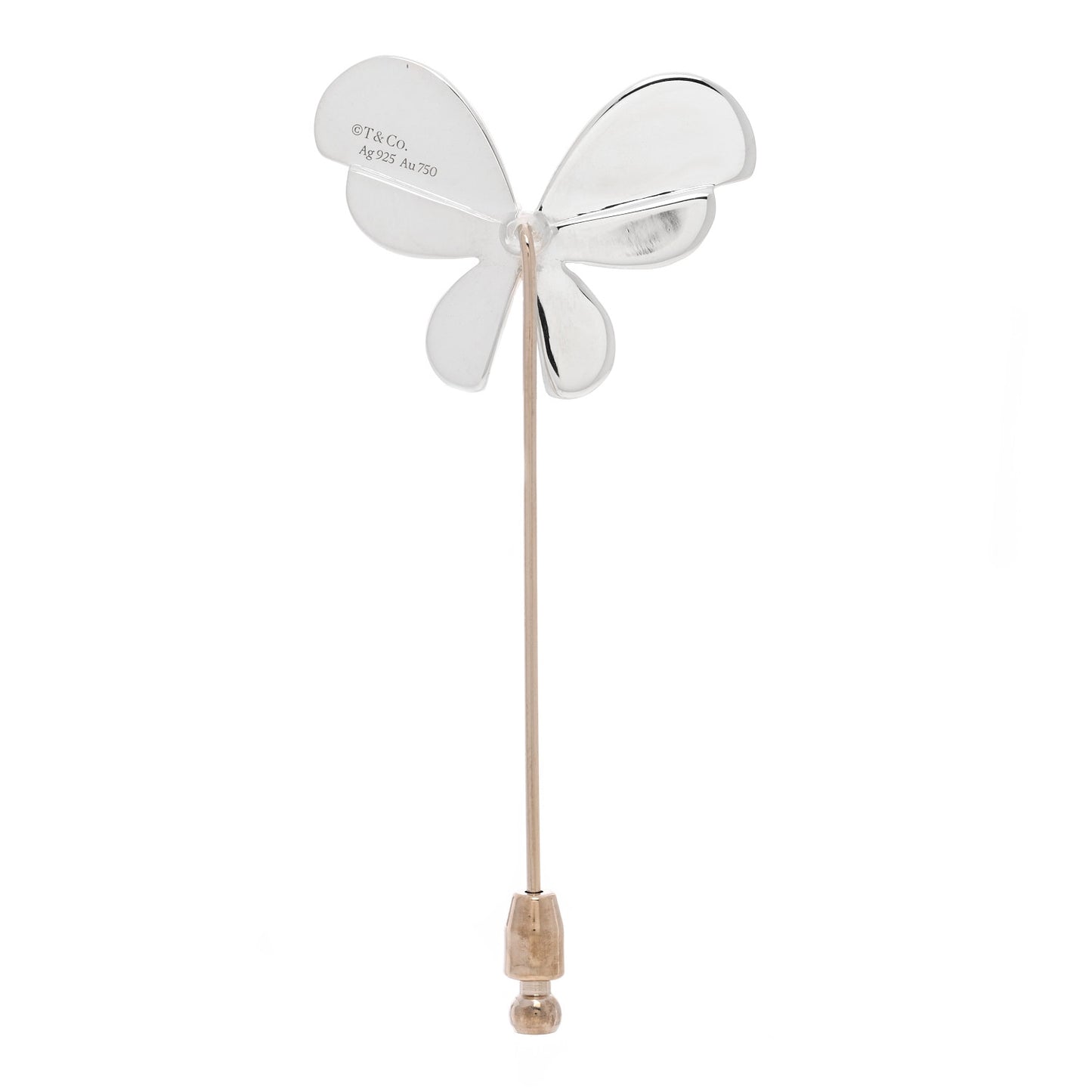 Sterling Silver 18K Yellow Gold Return to Tiffany Love Bugs Butterfly Brooch Pin
