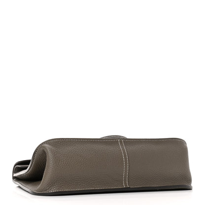 Hermes Taurillon Clemence Halzan 31 GM Etain 4 of 11