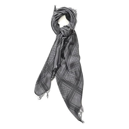 Gucci Wool Silk Diamante Monogram Shawl Black 3 of 3