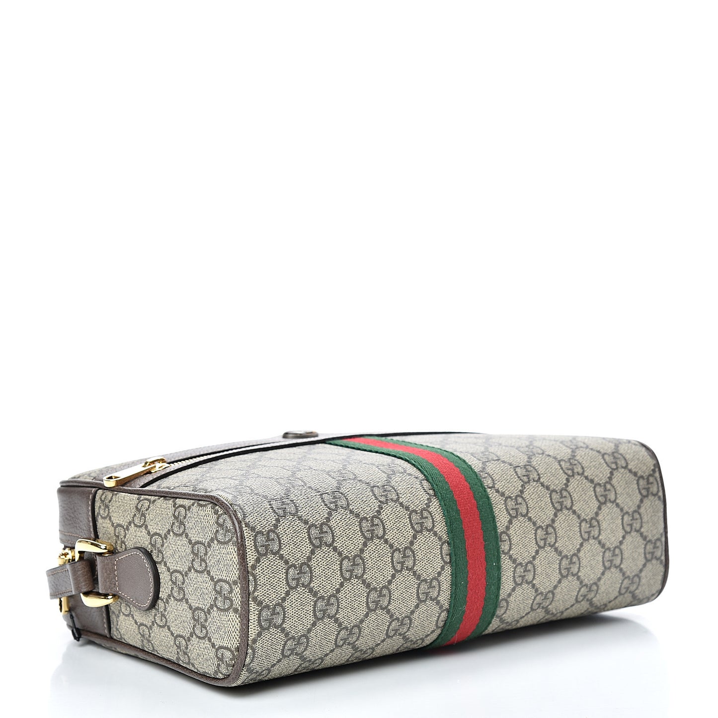 GG Supreme Monogram Web Small Ophidia Shoulder Bag Brown