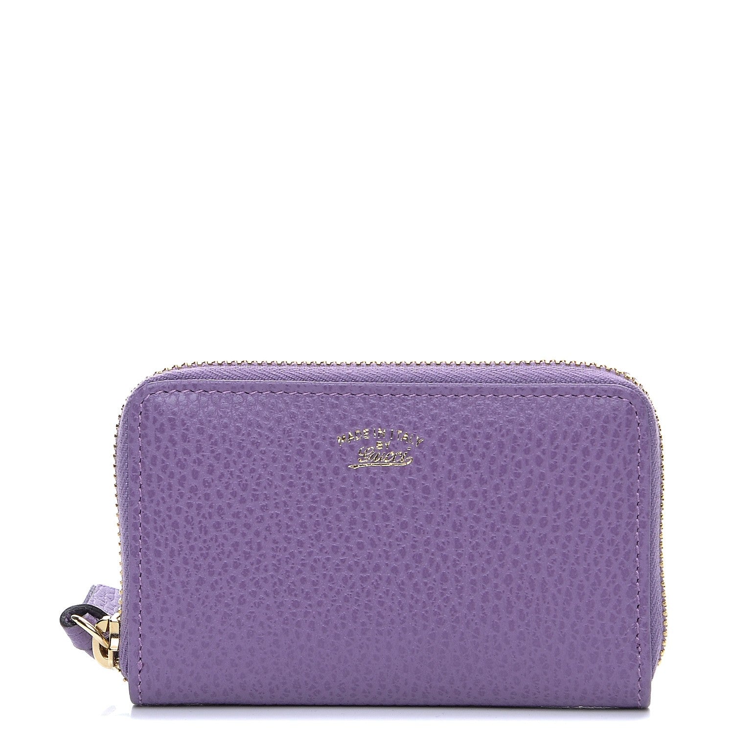 Gucci Dollar Calfskin Swing Zip Around Card Case Lavender 1 of 7