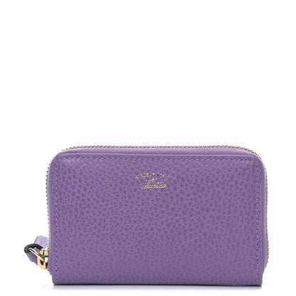 Gucci Dollar Calfskin Swing Zip Around Card Case Lavender 1 of 7
