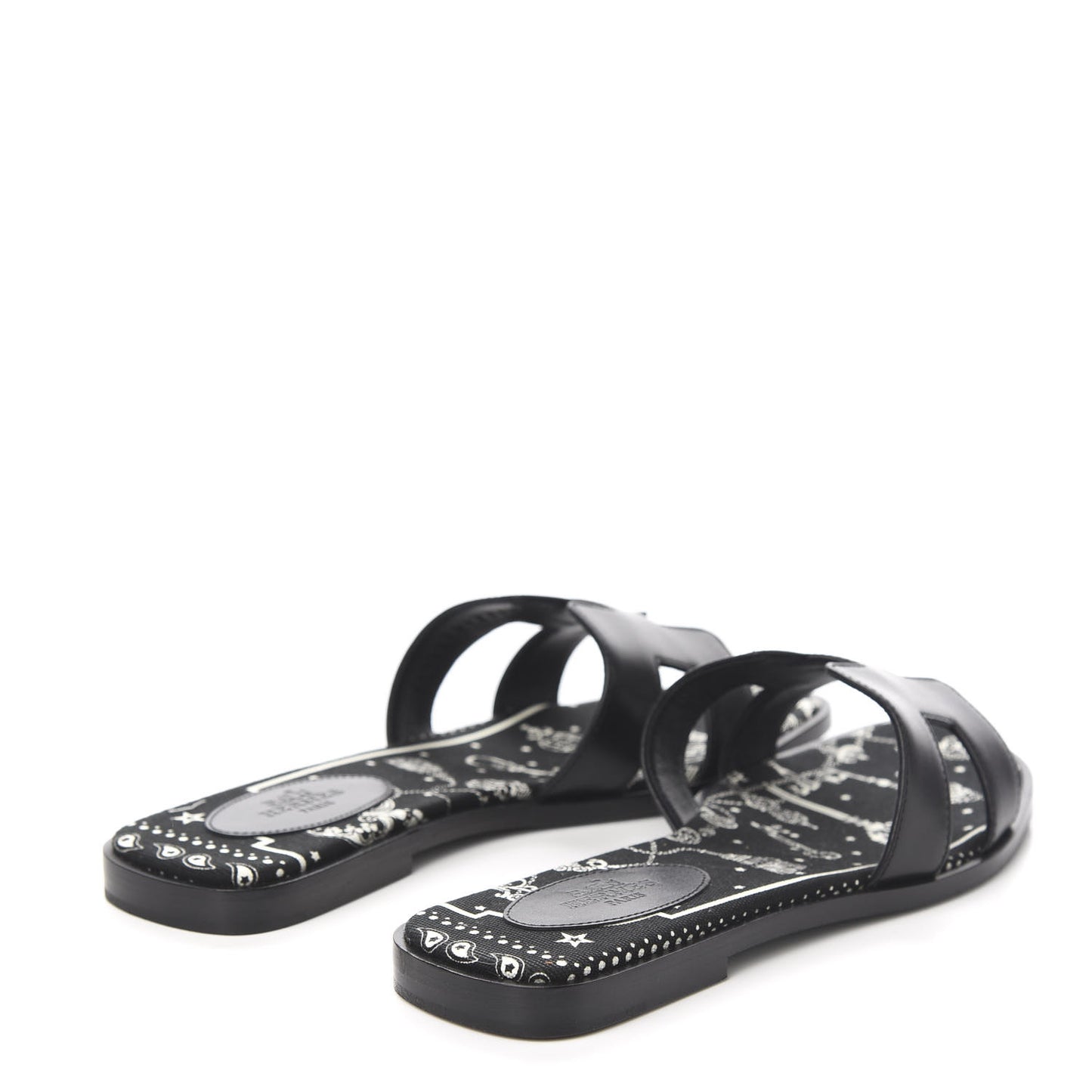 Calfskin Oran Sandals 36.5 Black