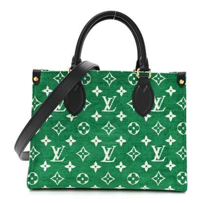 Louis Vuitton Jacquard Velvet Monogram Onthego PM Green 1 of 9