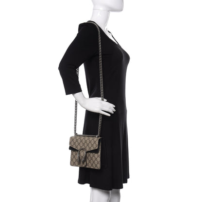 Gucci GG Supreme Monogram Mini Dionysus Shoulder Bag Black 2 of 10