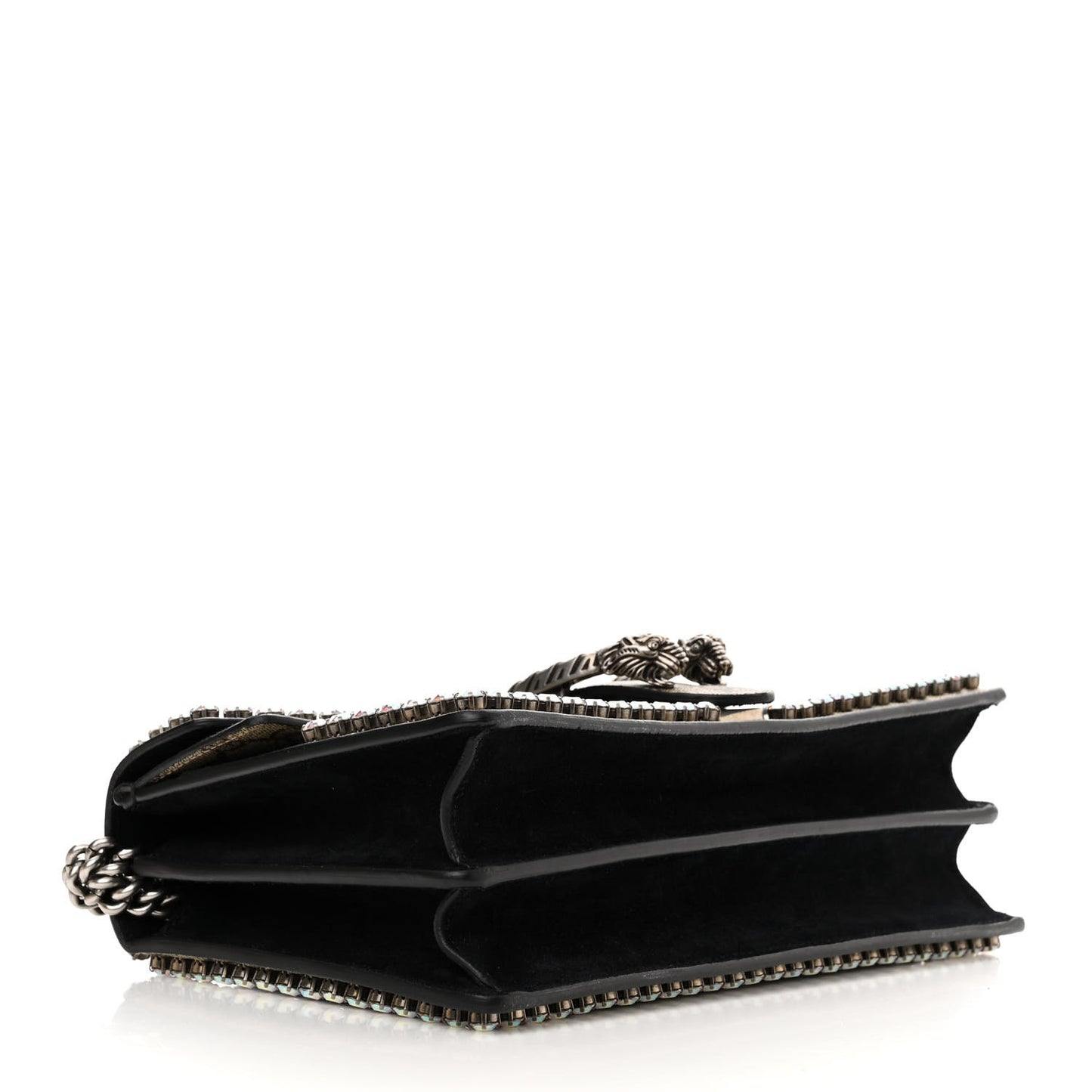 GG Supreme Monogram Crystal Small Dionysus Shoulder Bag Black