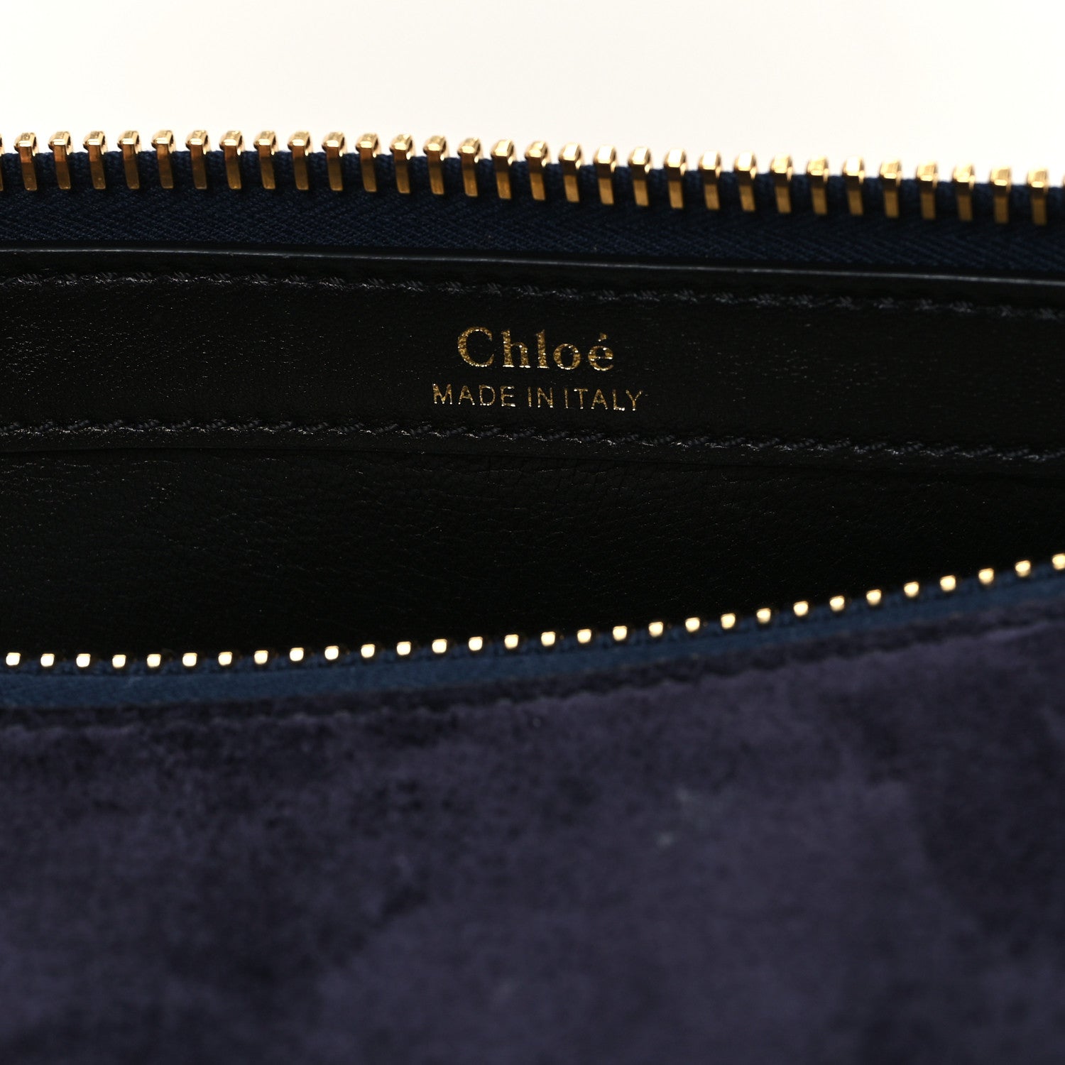 Chloe Suede Calfskin Braided Large Marcie Double Carry Navy 6 of 11