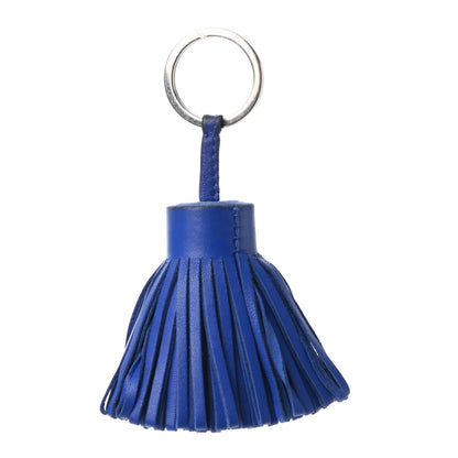 Hermes Lambskin Carmen Tassel Key Holder Bleu Electrique 1 of 3