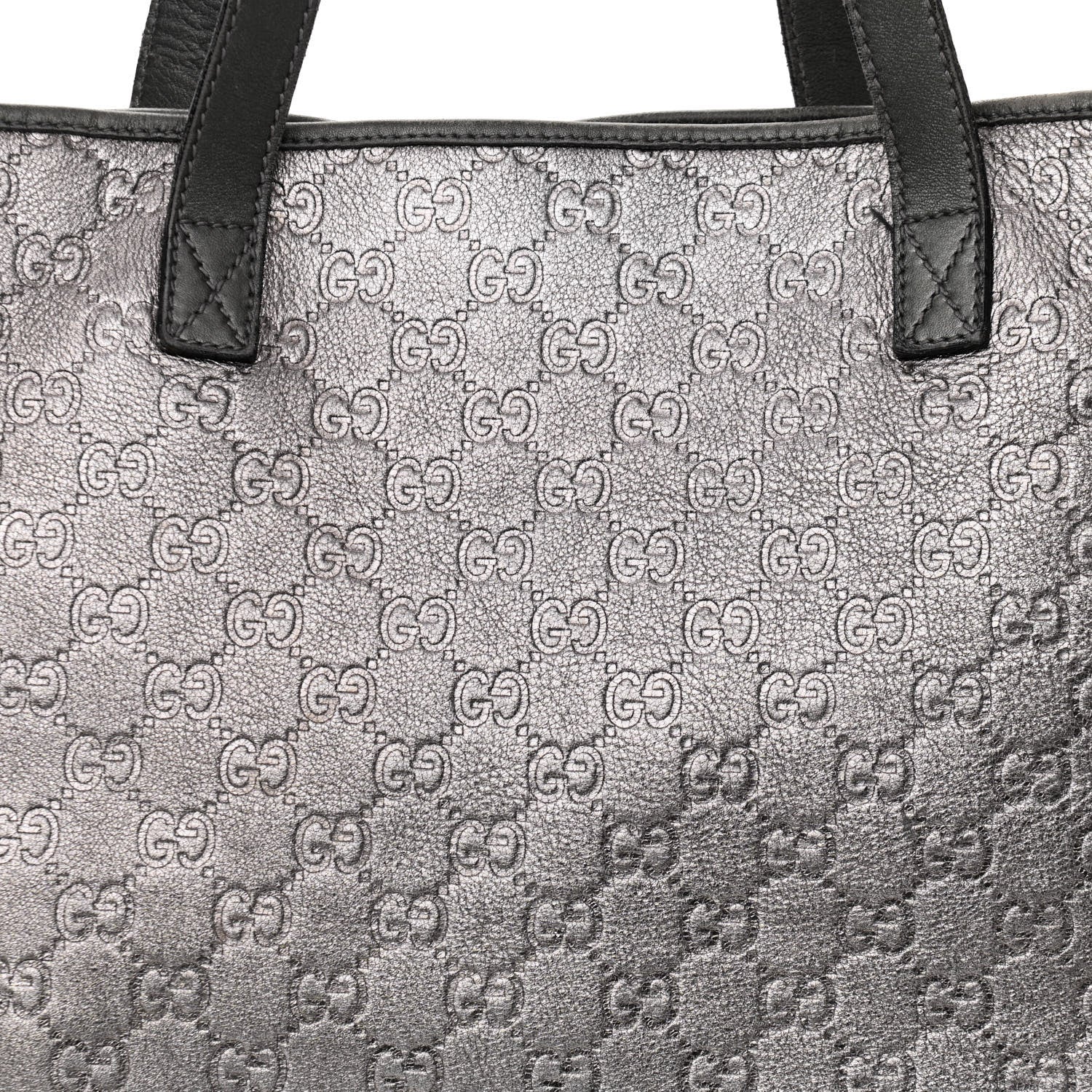 Gucci Metallic Guccissima Large Tote Dark Grey 8 of 15