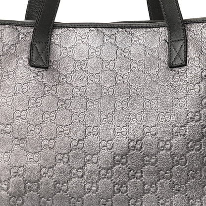 Gucci Metallic Guccissima Large Tote Dark Grey 8 of 15