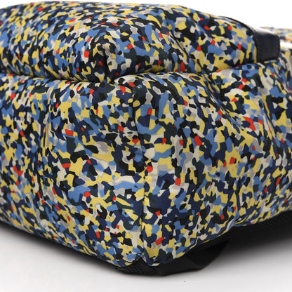 Fendi Nylon Vitello Elite Flamingo Granite Lightning Monster Eyes Backpack Multicolor Lavagna 6 of 9