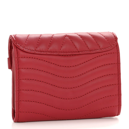 Louis Vuitton Calfskin New Wave Compact Wallet Rouge 3 of 10