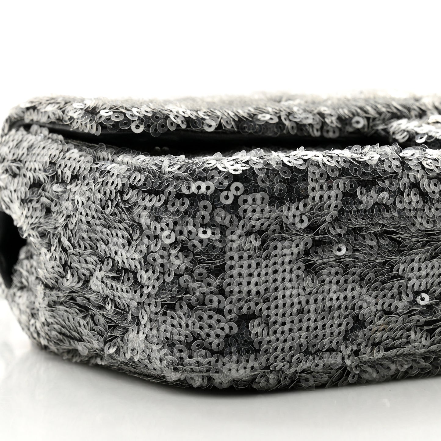 Sequin Small Single Flap Silver