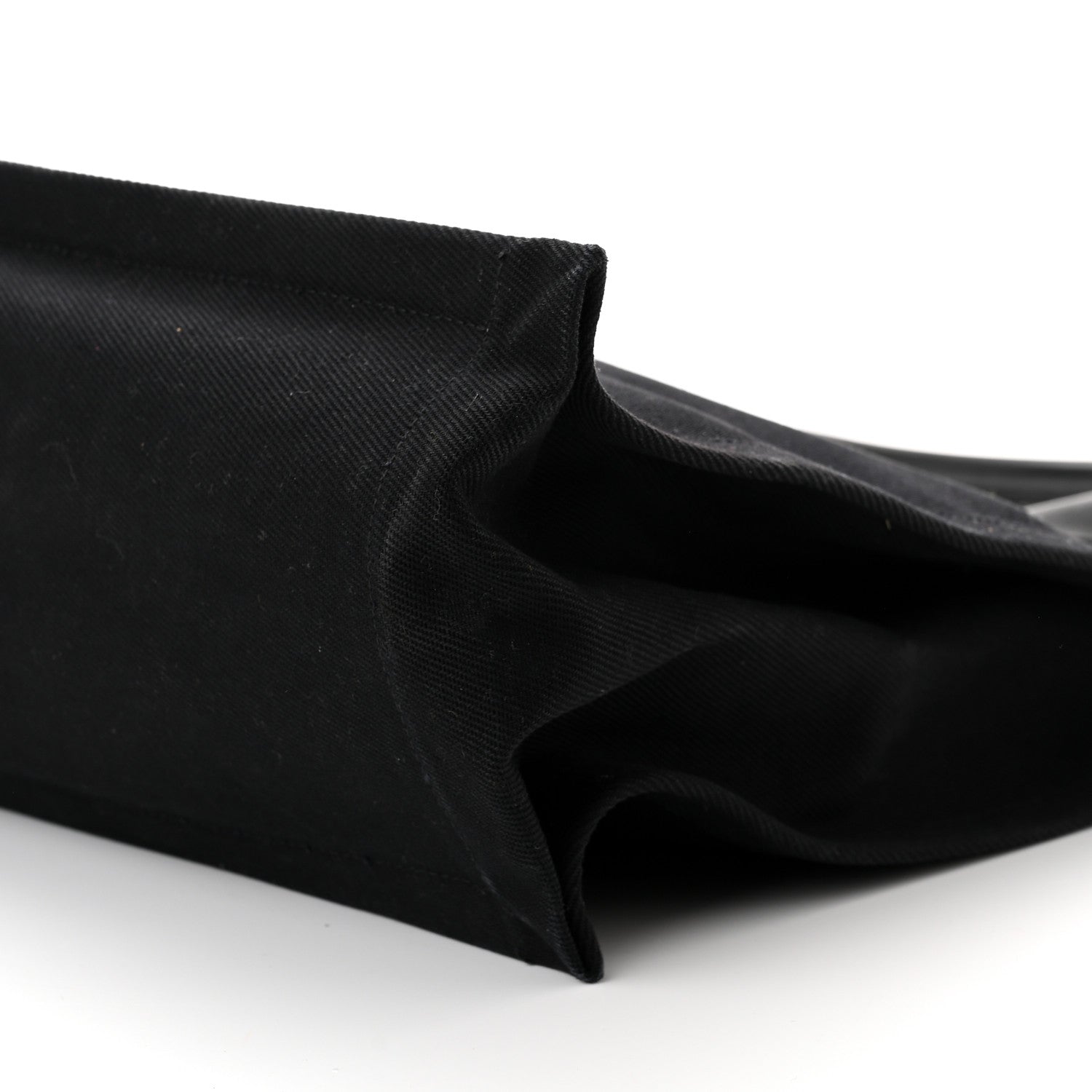 Saint Laurent Linen Calfskin Rive Gauche North South Tote Black 9 of 9