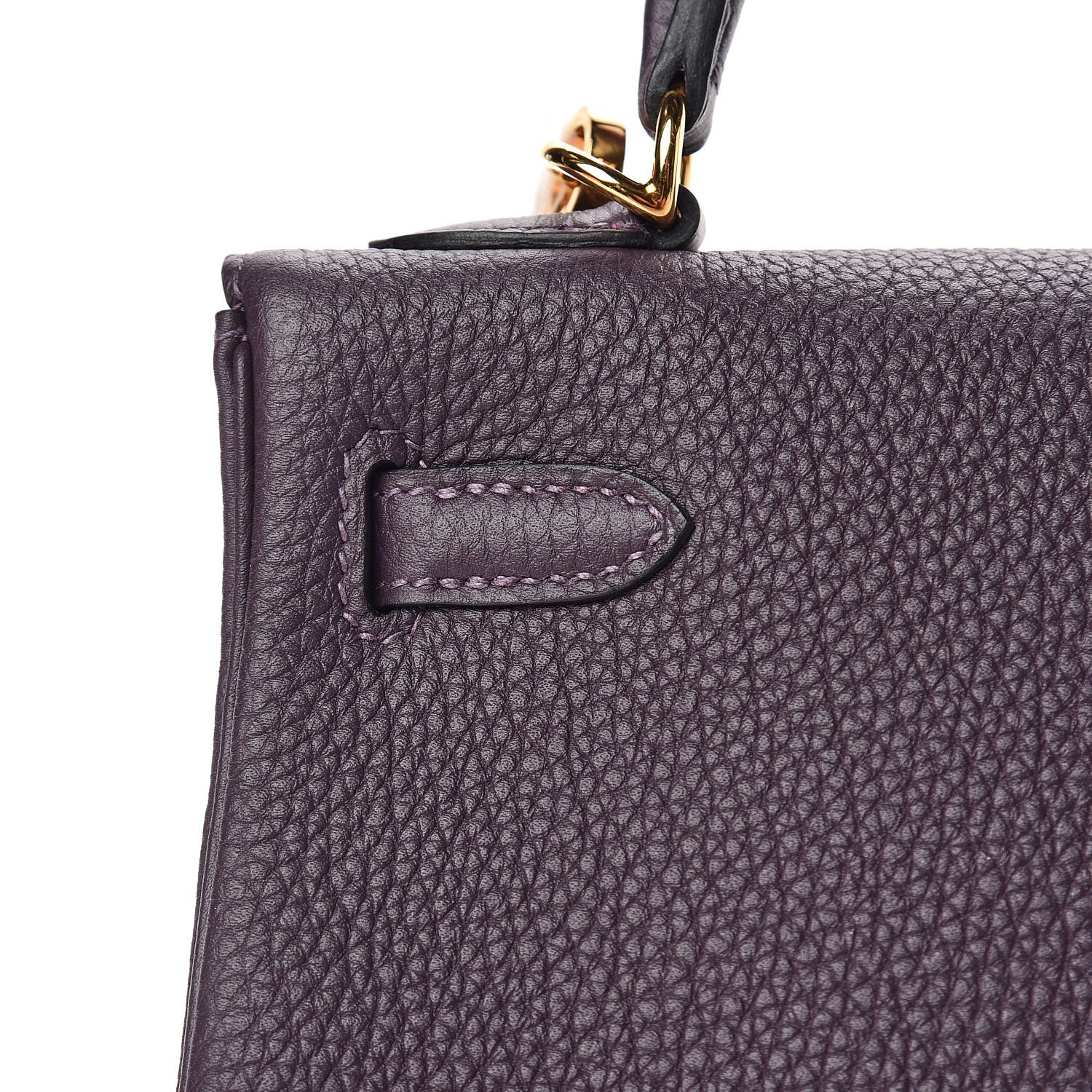 Hermes Togo Kelly Retourne 25 Raisin 14 of 38