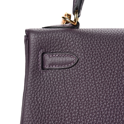 Hermes Togo Kelly Retourne 25 Raisin 14 of 38