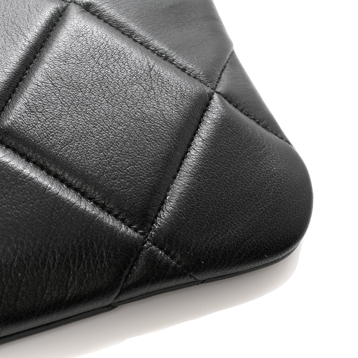 Chanel Lambskin Quilted Large Chanel 19 Cosmetic Case Black 10 of 12