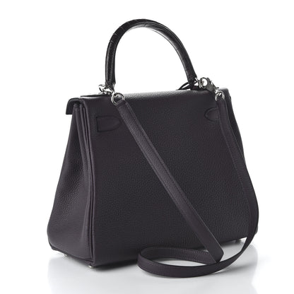 Hermes Togo Matte Alligator Kelly Retourne Touch 28 Raisin Prunoir 3 of 36