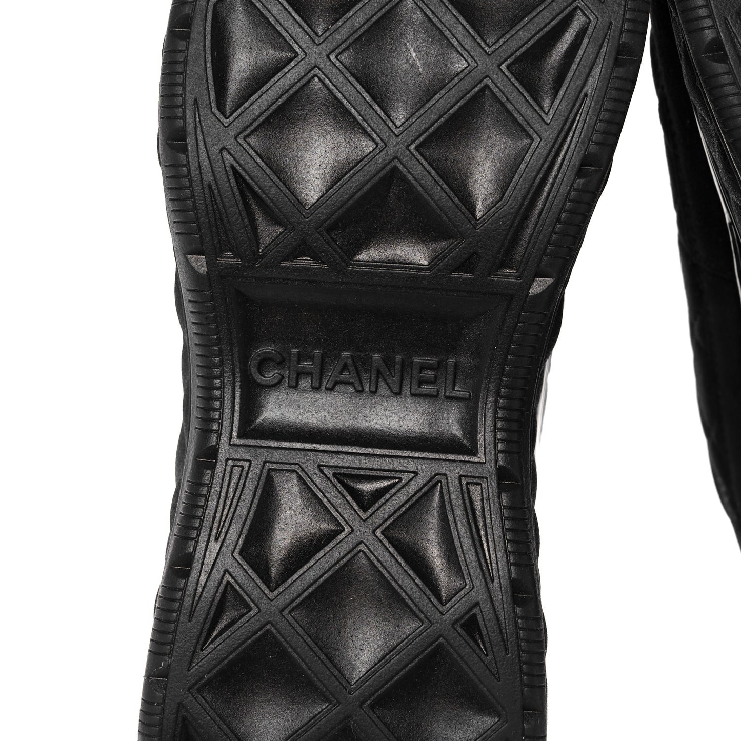 Suede Calfskin Mixed Fibers CC Sneakers 38 Black
