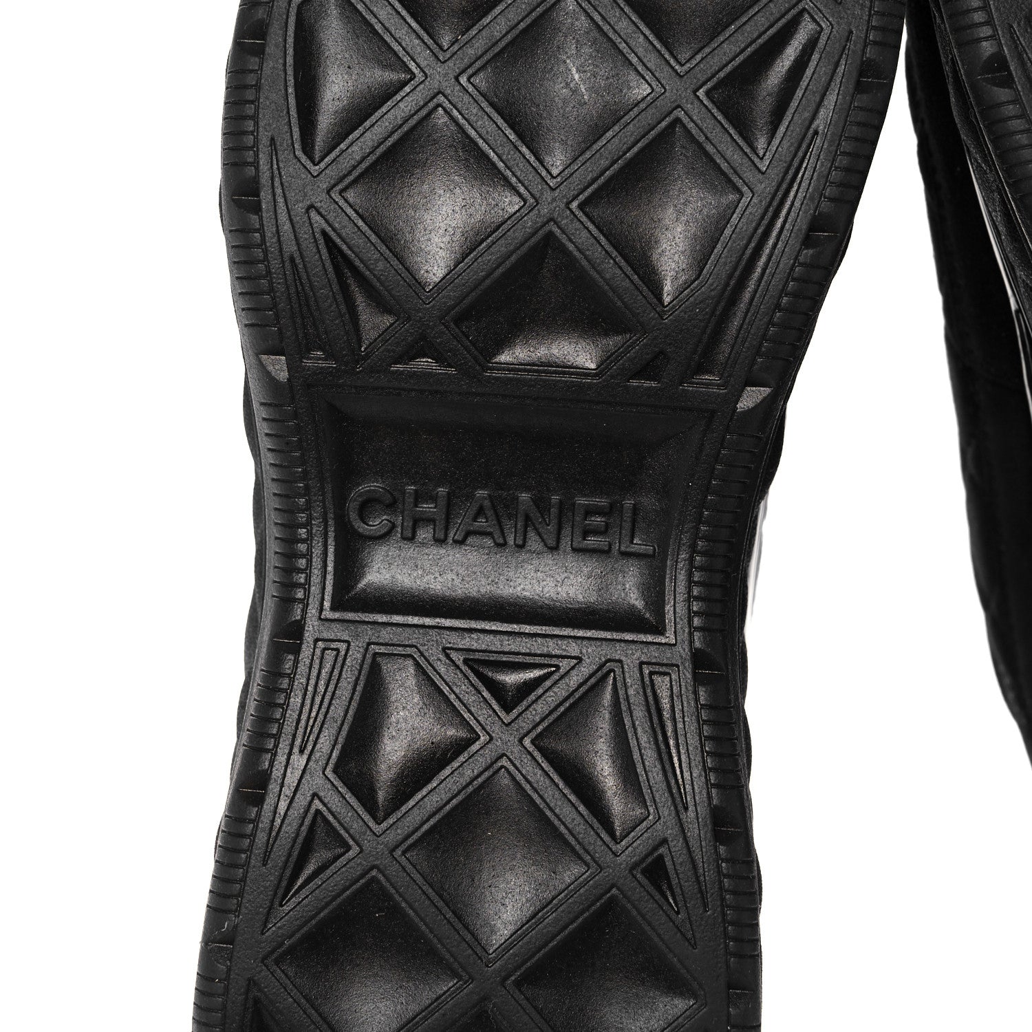 Chanel Suede Calfskin Mixed Fibers CC Sneakers 38 Black 6 of 8