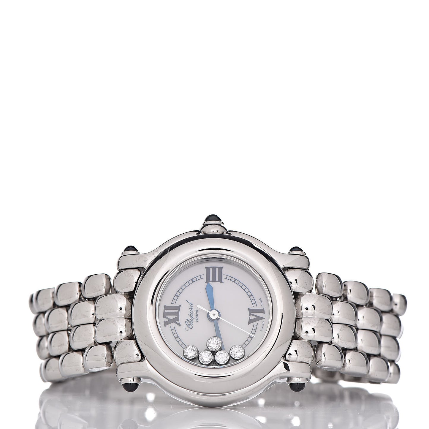 Stainless Steel 5 Diamond 26mm Happy Sport Quartz Watch
