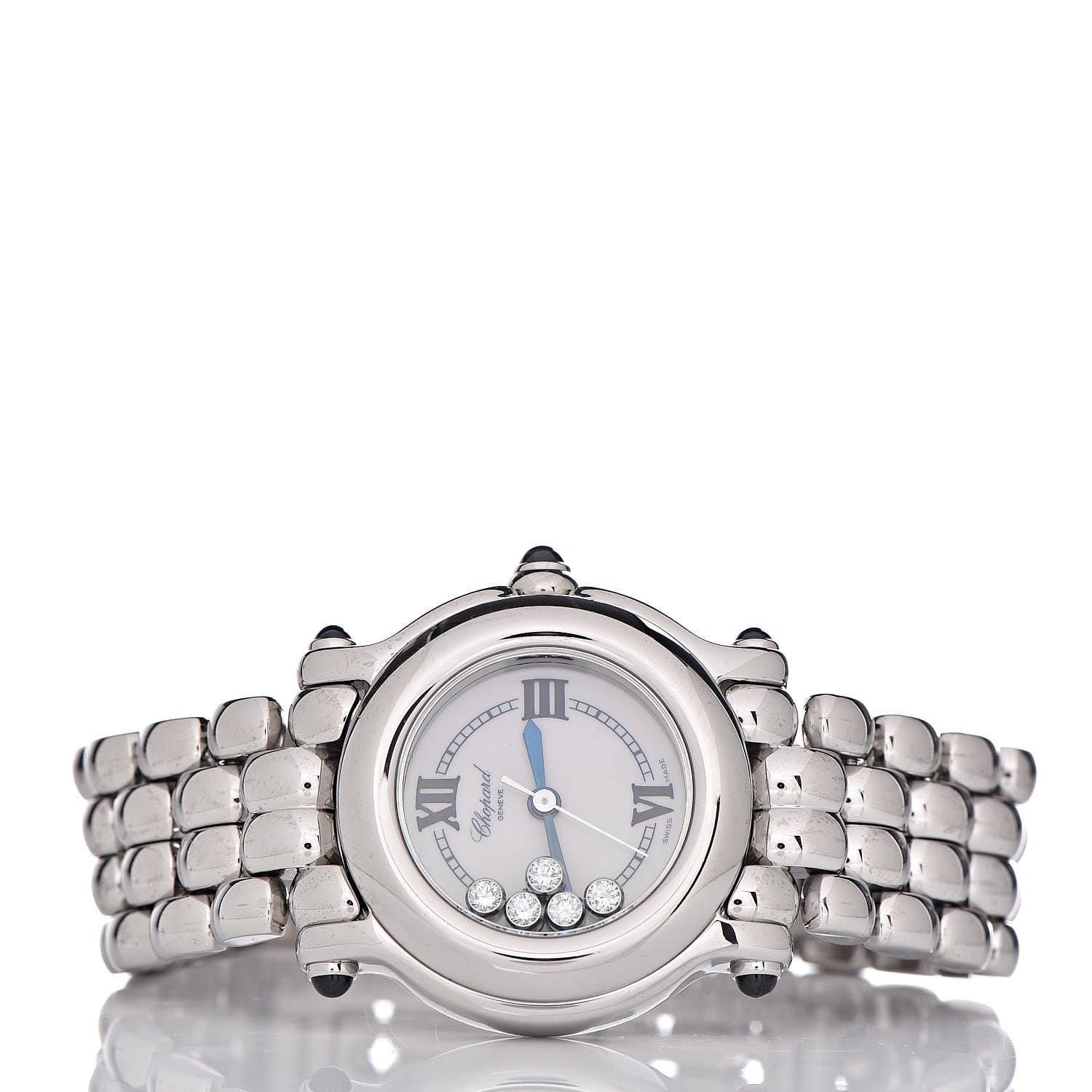 Chopard Stainless Steel 5 Diamond 26mm Happy Sport Quartz Watch 3 of 6