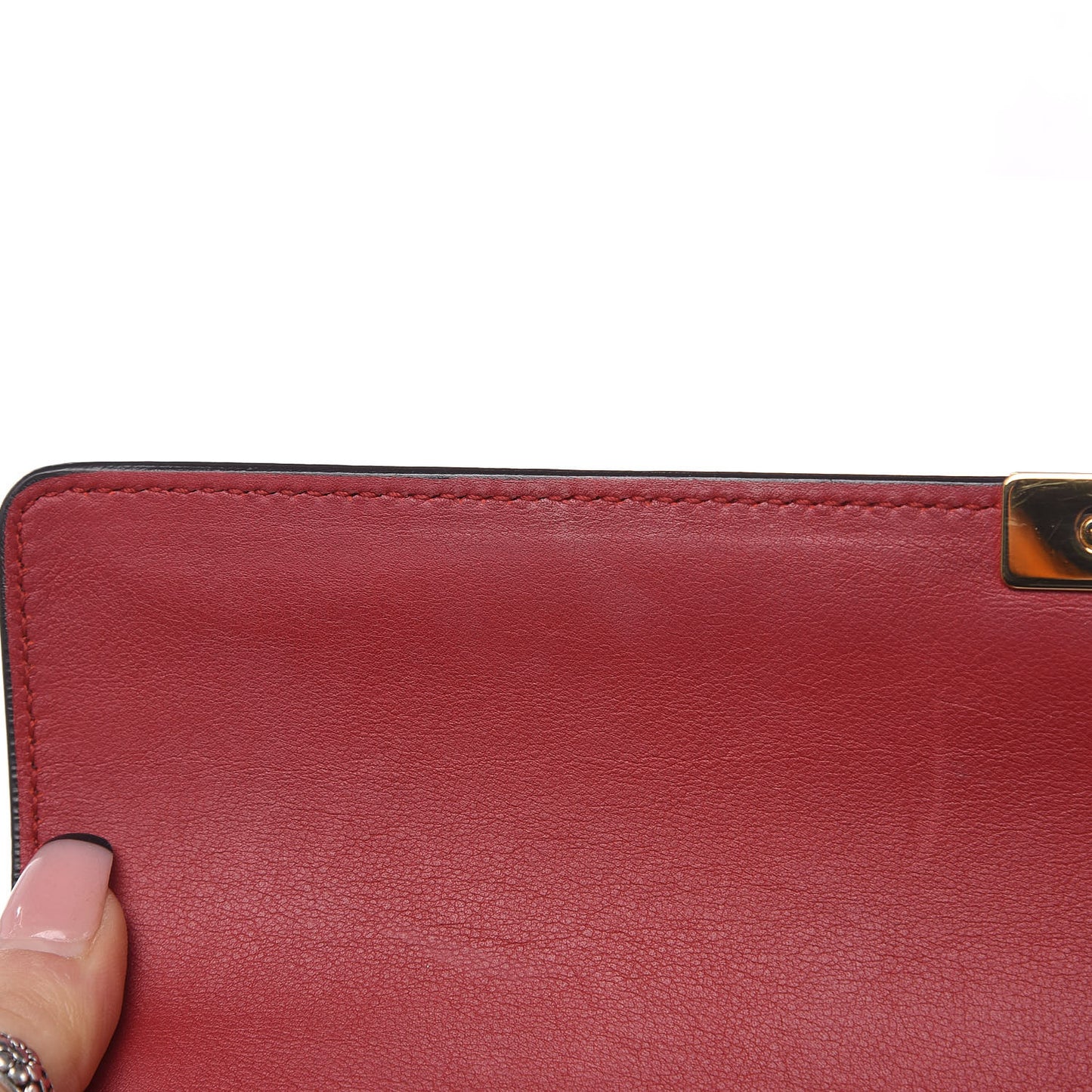 GG Supreme Monogram Calfskin Medium Padlock Top Handle Bag Beige Hibiscus Red New Rosette