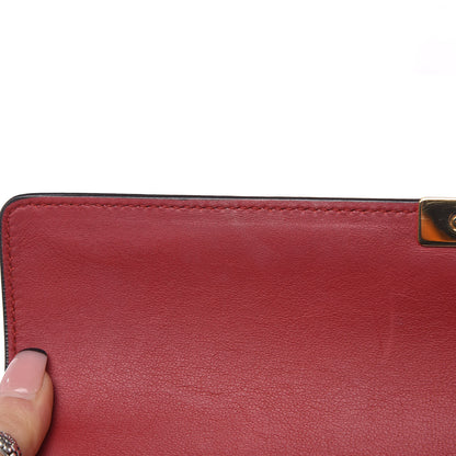 Gucci GG Supreme Monogram Calfskin Medium Padlock Top Handle Bag Beige Hibiscus Red New Rosette 19 of 22