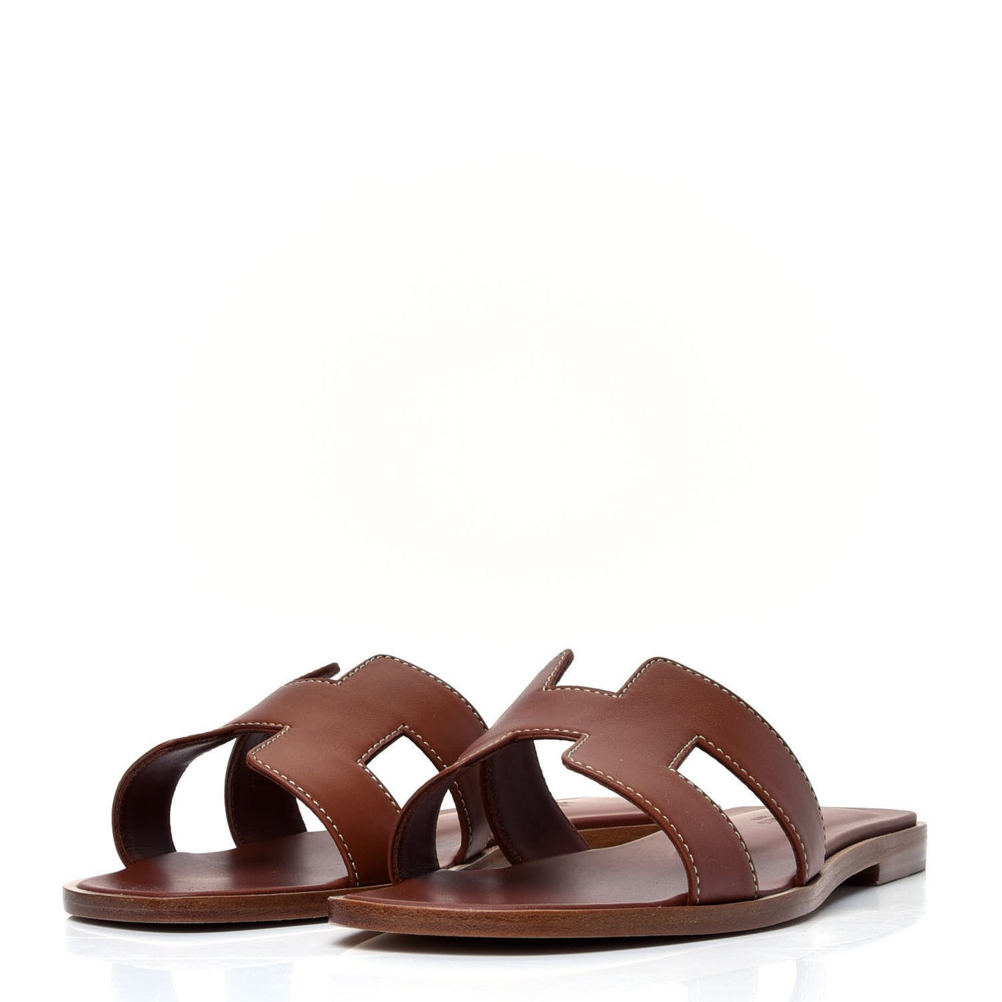 Box Calfskin Oran Sandals 37.5 Gold
