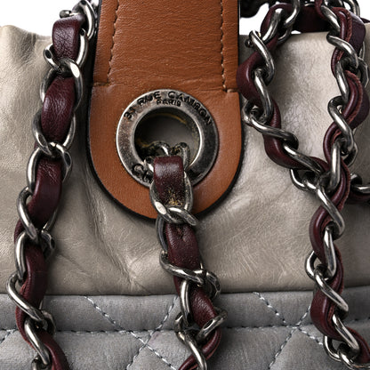 Chanel Iridescent Calfskin Quilted Small In The Mix Tote Grey 13 of 14