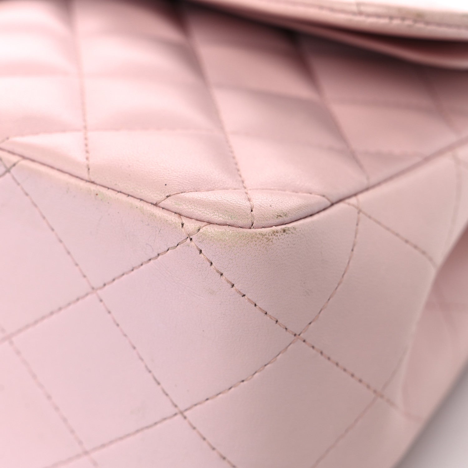 Chanel Lambskin Quilted Jumbo Double Flap Light Pink 9 of 16