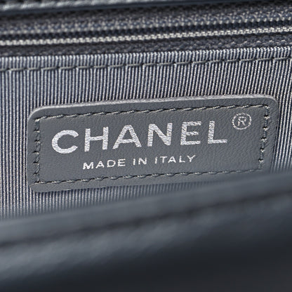 Chanel Metallic Calfskin Quilted New Medium Boy Flap Dark Silver 6 of 11