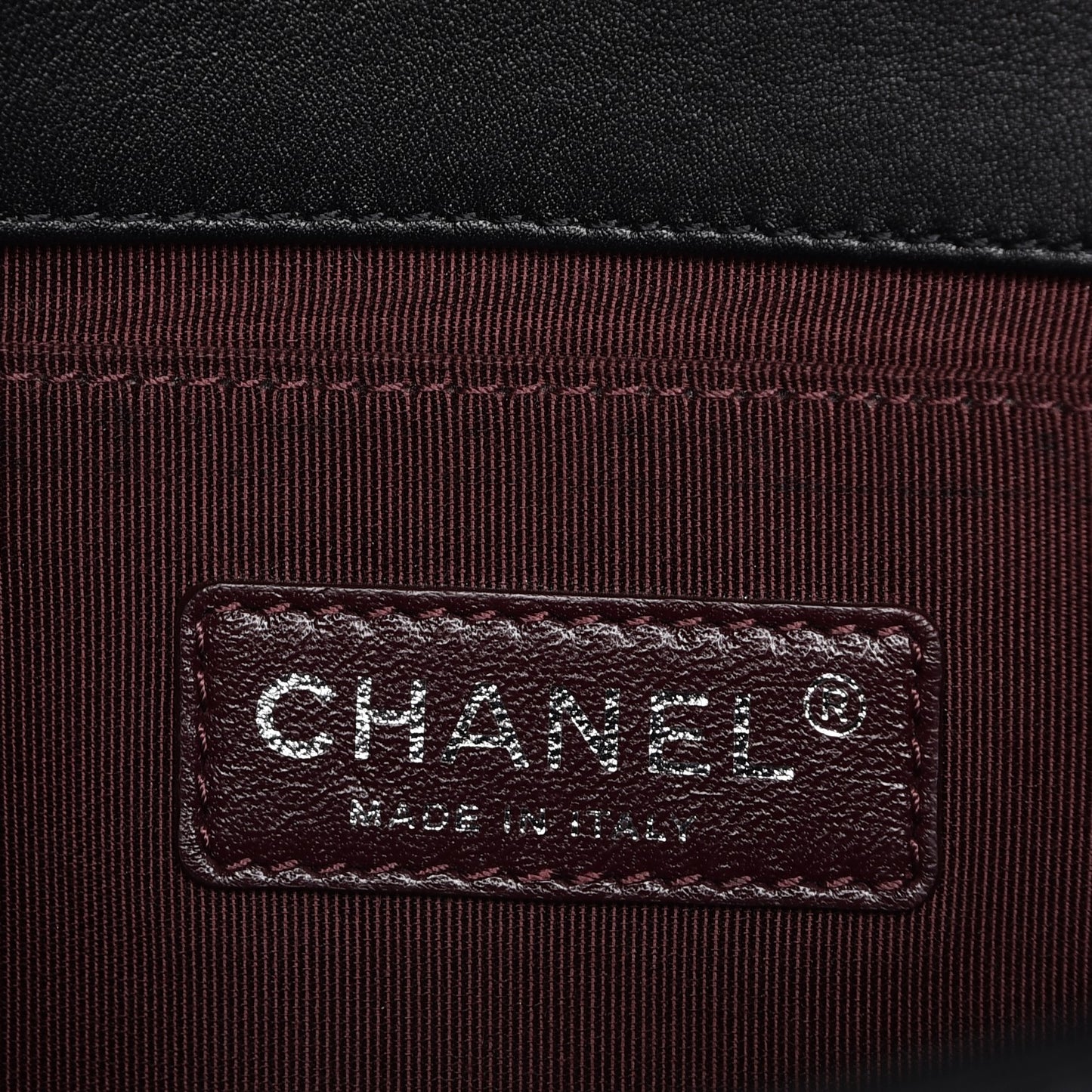 Calfskin Woven Medium Boy Flap Black White