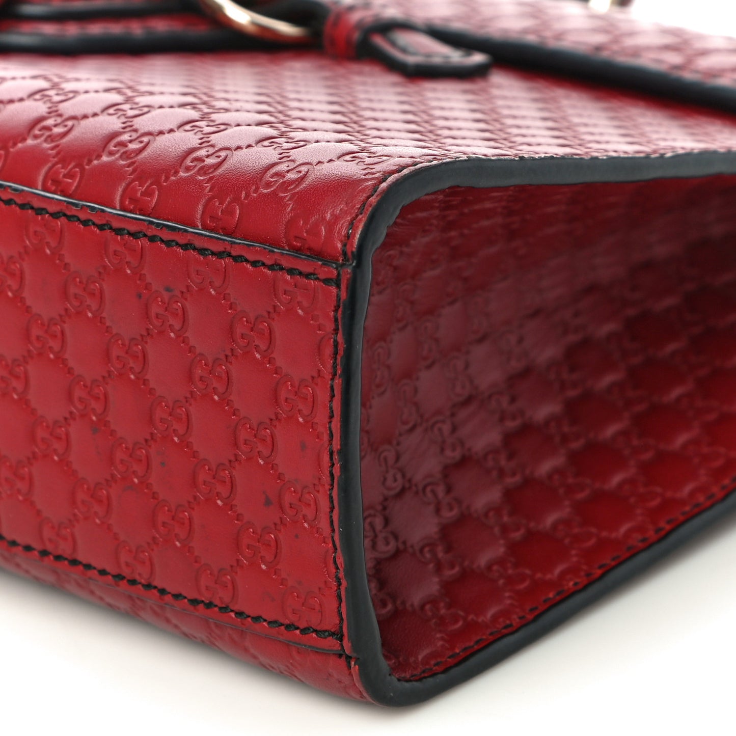 Microguccissima Medium Emily Chain Shoulder Bag Red