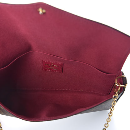 Louis Vuitton Monogram Pochette Felicie Chain Wallet Fuchsia 5 of 8
