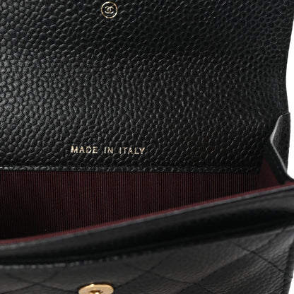 Chanel Caviar Quilted Flap Card Holder Black 7 of 8