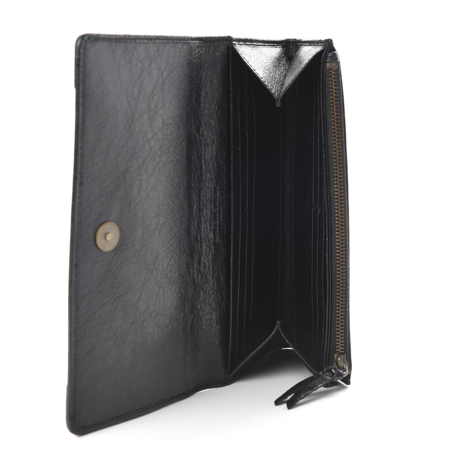 Agneau Classic Hardware Money Wallet Black