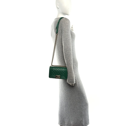 Chanel Lambskin Quilted Small Boy Flap Green 2 of 13