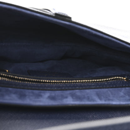 Christian Dior Grained Calfskin Saddle Bag Navy 5 of 10