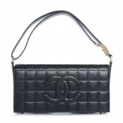 Chanel Lambskin Chocolate Bar Quilted CC Flap Black 1 of 7