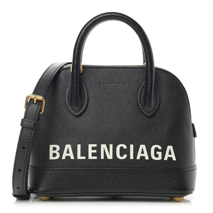 Balenciaga Grained Calfskin XXS Ville Top Handle Bag Black 1 of 12