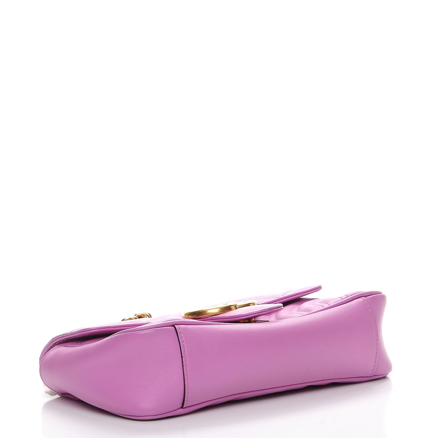 Calfskin Matelasse Mini GG Marmont Shoulder Bag Candy Mousse