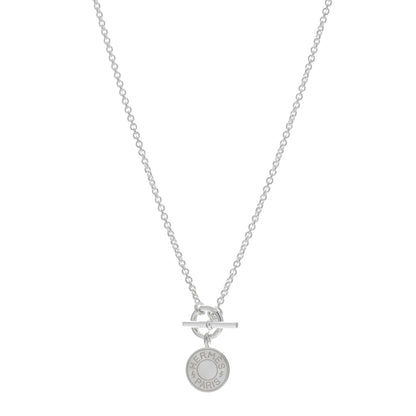 Hermes Sterling Silver Amulettes H Confettis Pendant Necklace 1 of 4