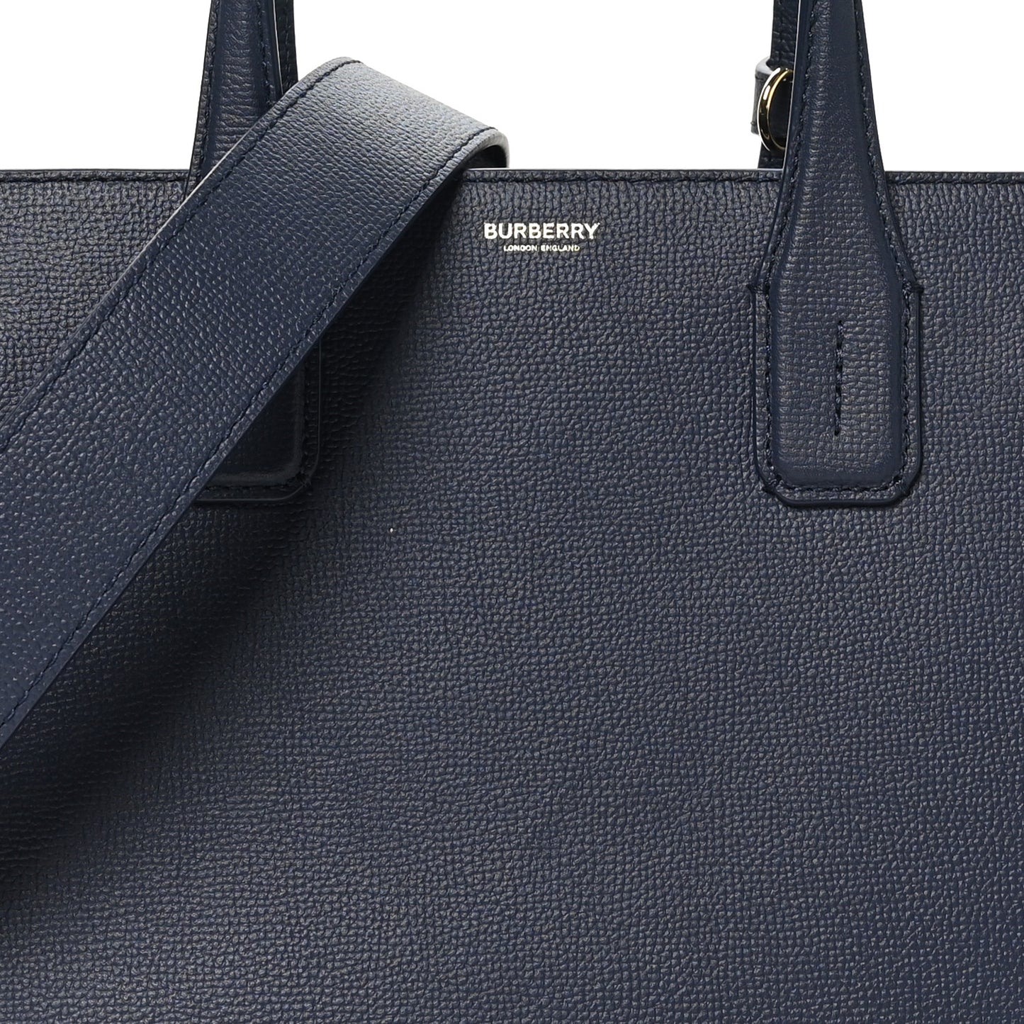 Derby Calfskin Vintage Check Medium Banner Tote Regency Blue