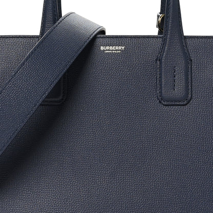 Burberry Derby Calfskin Vintage Check Medium Banner Tote Regency Blue 7 of 9