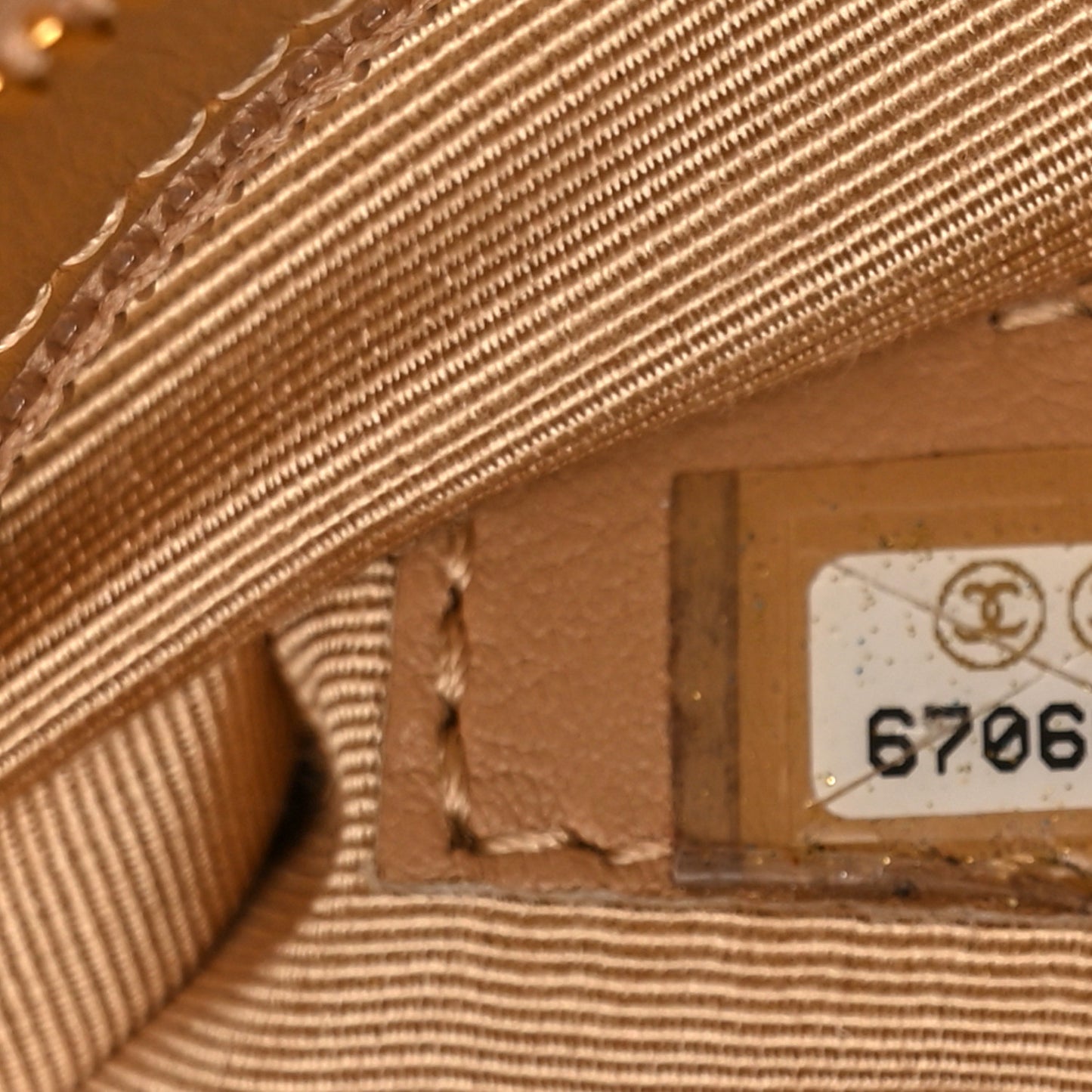 Caviar Quilted Medallion Tote Beige