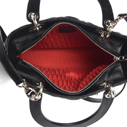 Christian Dior Lambskin Cannage Medium Lady Dior Black 5 of 7